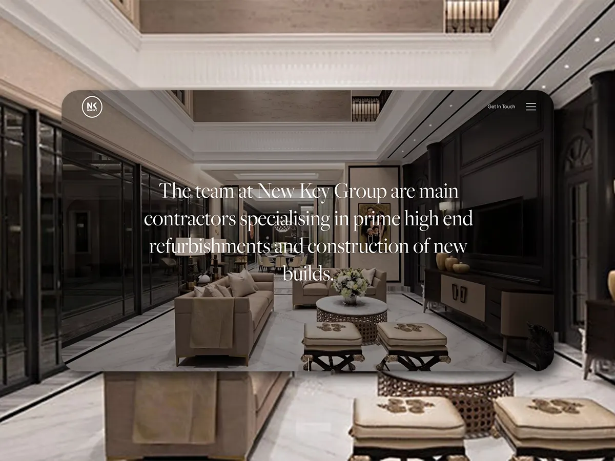 New Key Group, Specialising In High End Refurbishments website project