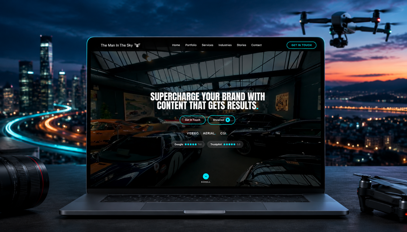The Man In The Sky | Drone Experts website project