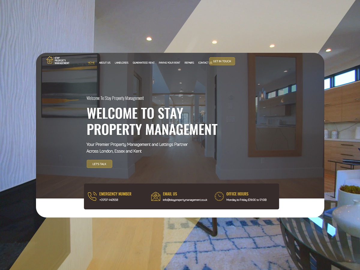 Stay Property Group, London website project