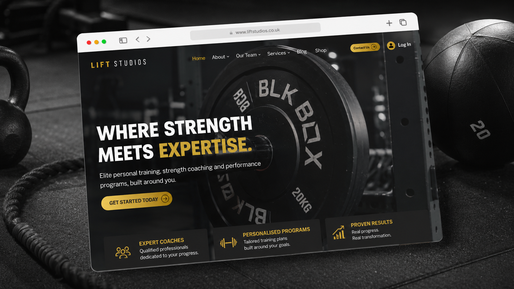 Lift Studios Fulham | Personal Training website project