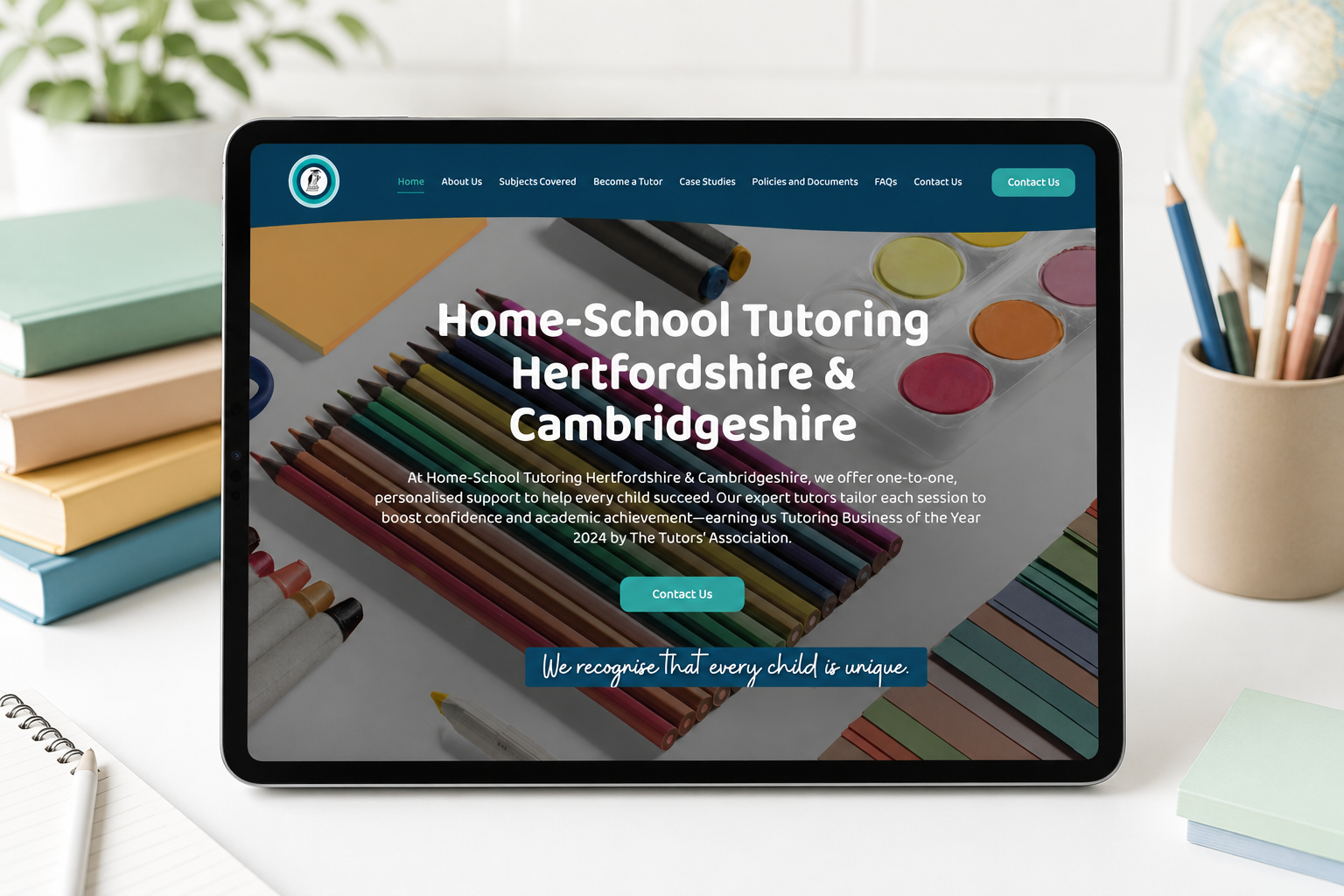 Home-School Tutoring Hertfordshire & Cambridgeshire website project