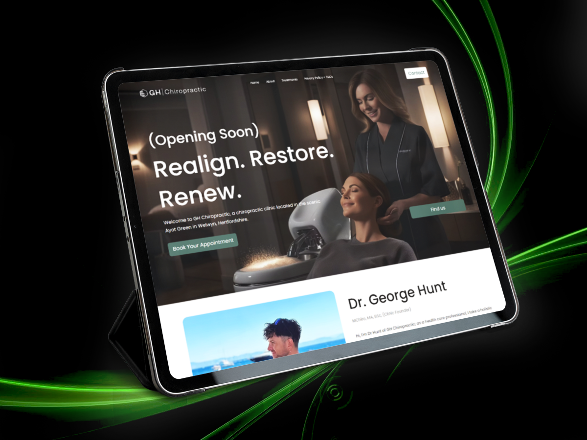 GH Chiropractic London website project