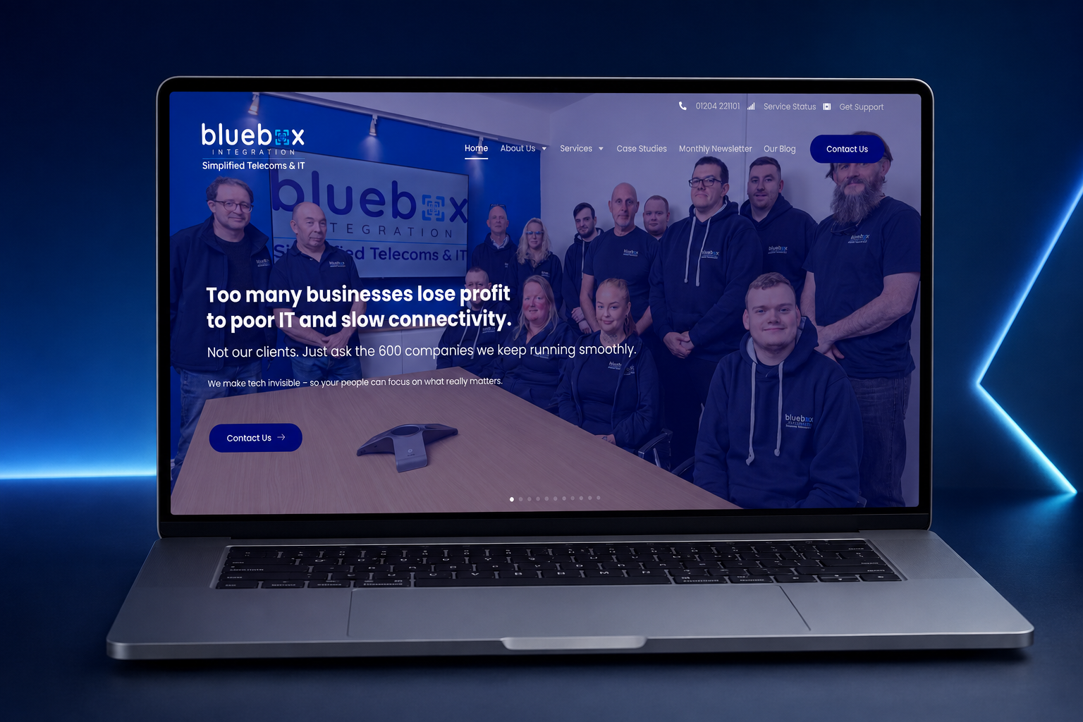 BlueBox IT: Business Telecoms & IT Solutions website project