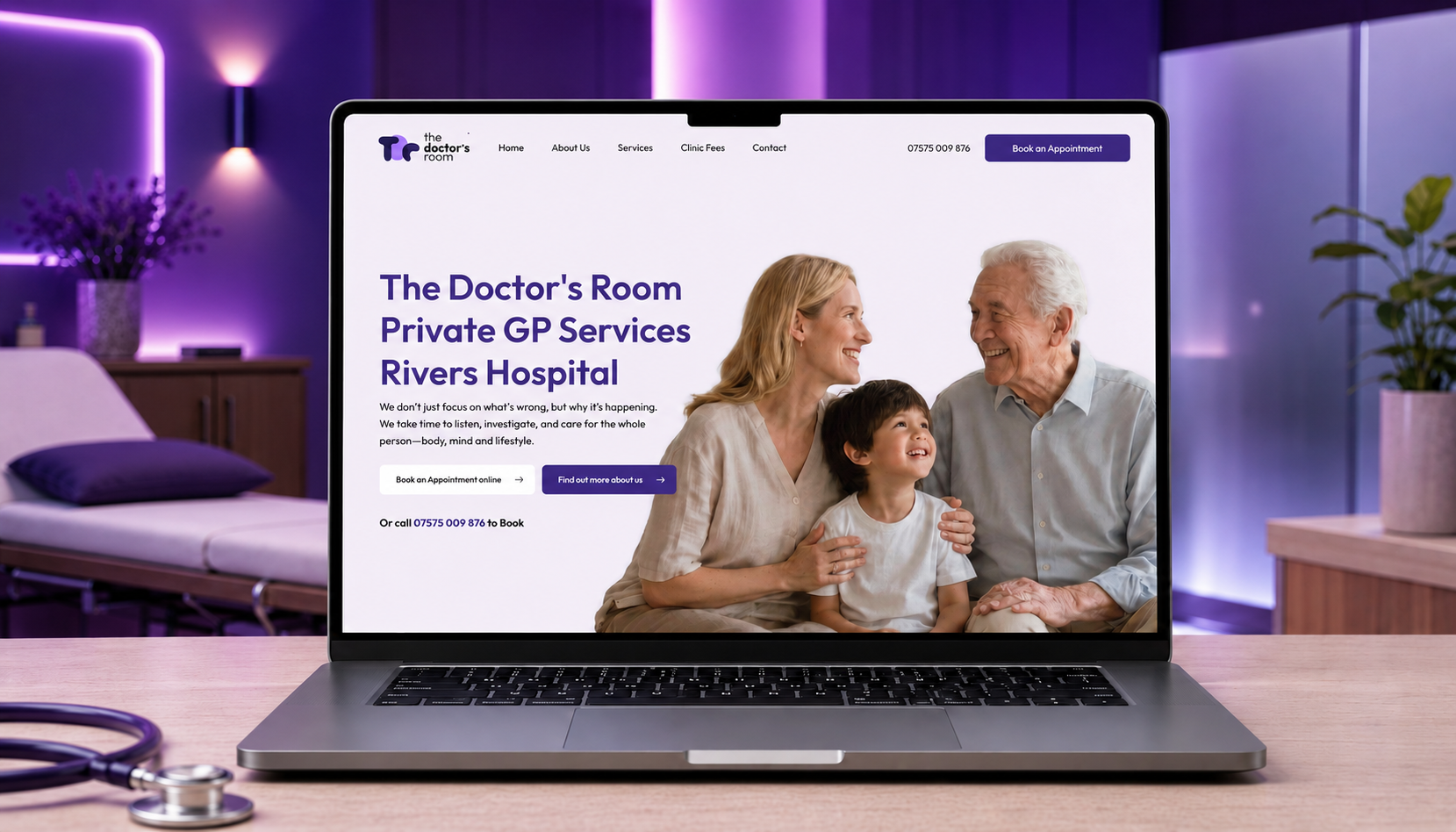 The Doctors Room | Private GP Services website project
