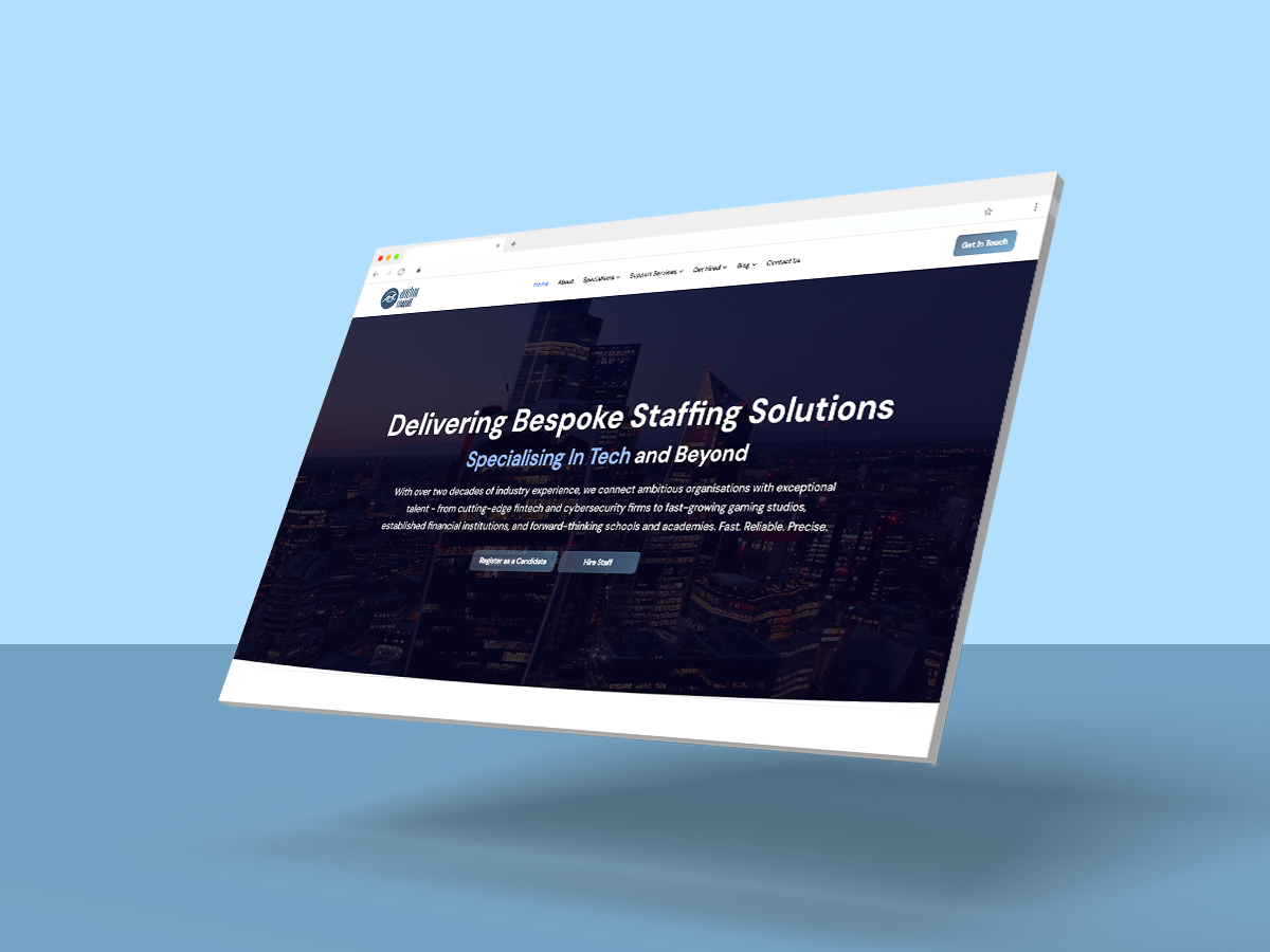 Anchor Technology Recruitment London website project